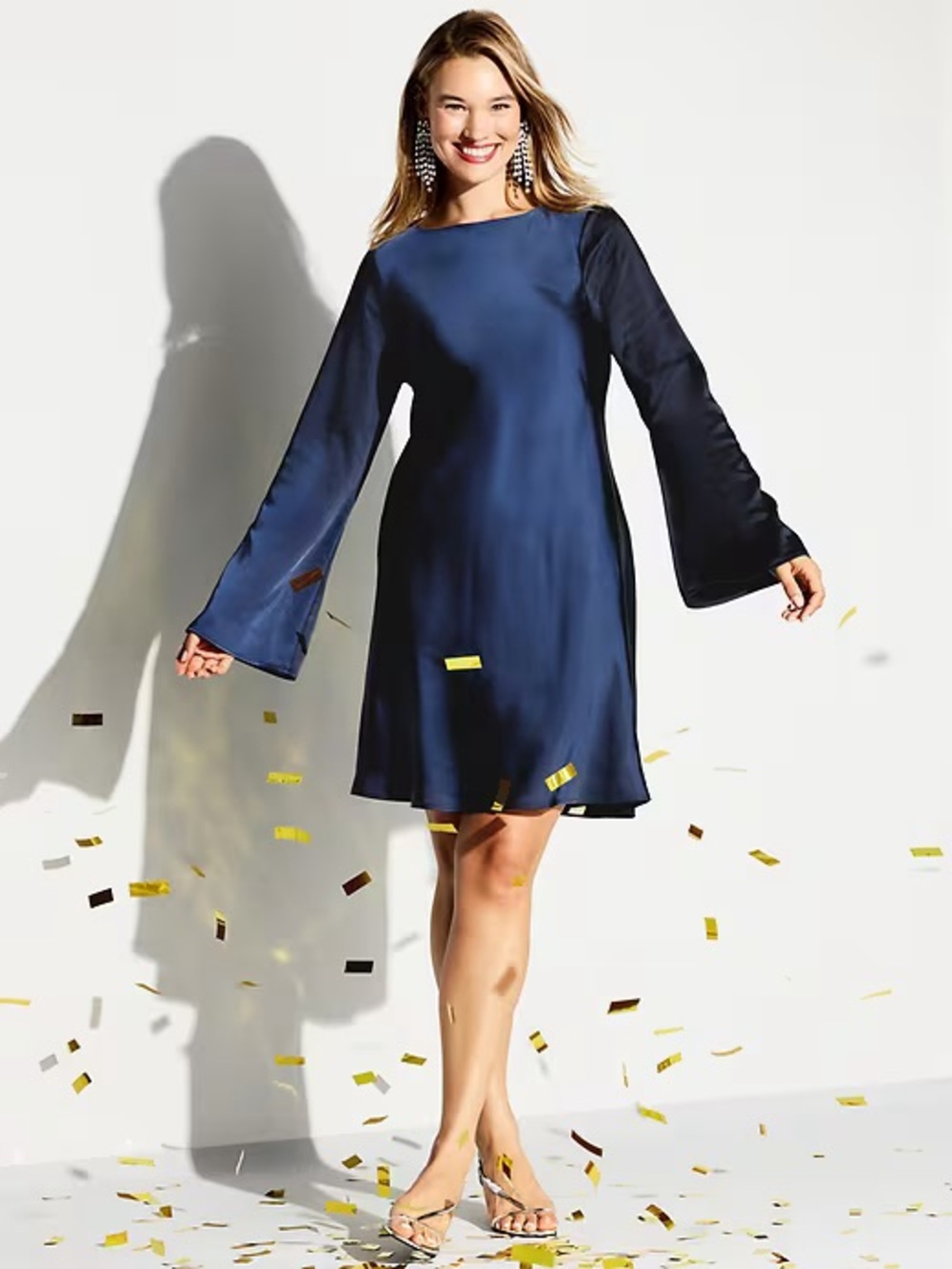NWT! The Occasion by Old Navy Satin Flare-Sleeve Mini Dress